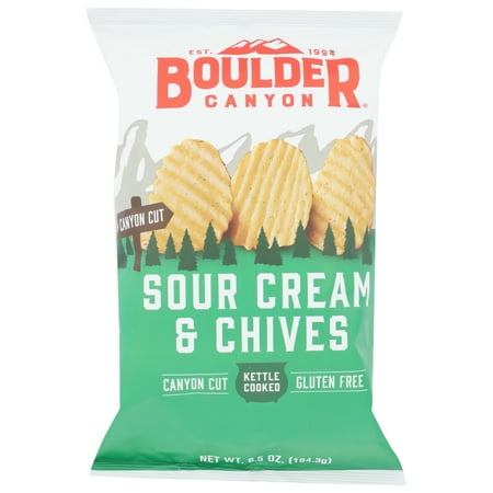 Boulder Canyon Kettle Cooked Canyon Cut Sour Cream · Papas · 184 g