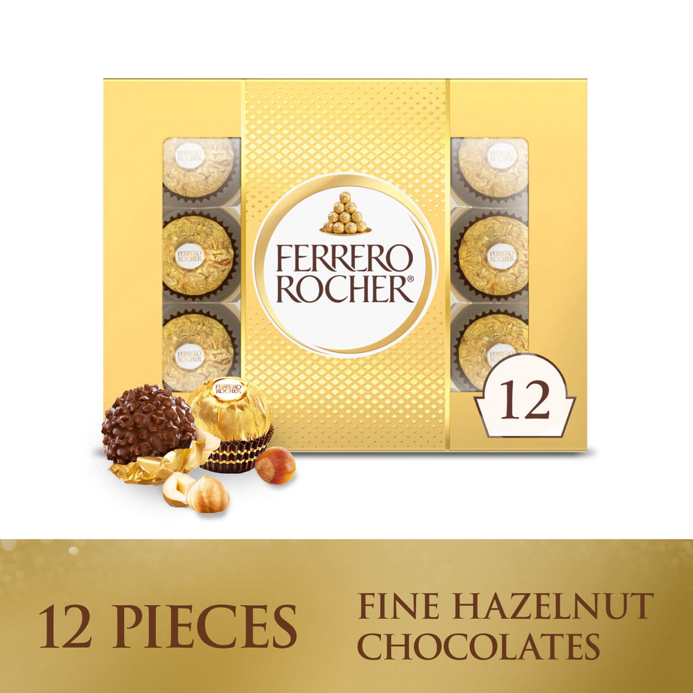 Ferrero Rocher Gourmet Hazelnut Milk Chocolate Gift · Caramelos · 150 g · caja