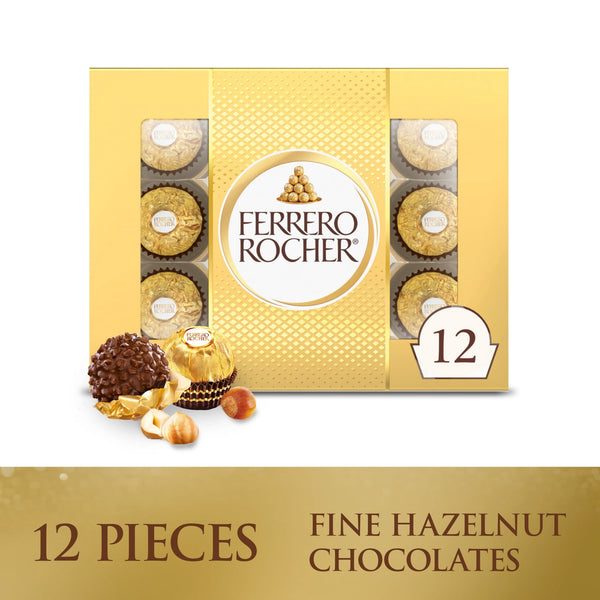 Ferrero Rocher Gourmet Hazelnut Milk Chocolate Gift · Caramelos · 150 g · caja