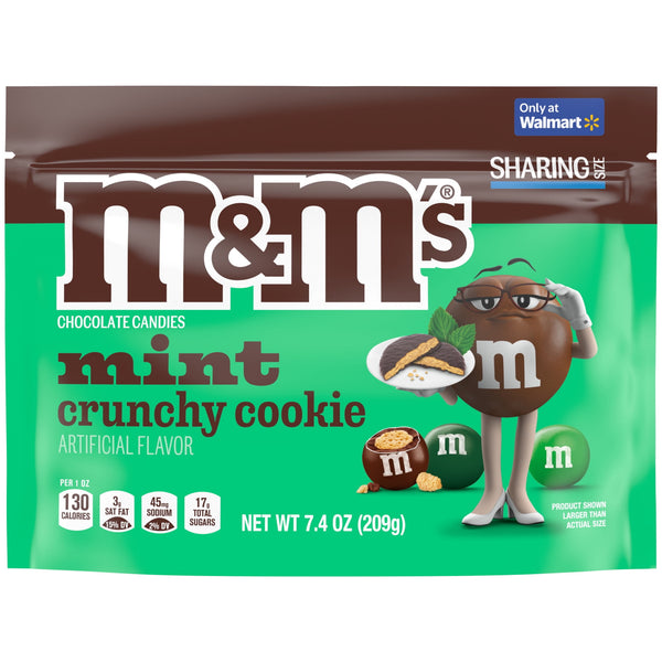 M&M's Milk Chocolate Mint Cookie Sharing · Galletas · 210 g · sobre