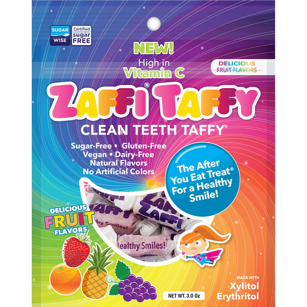 ZOLLIPOPS Zaffi Taffy Fruit Taffy sin azúcar · Gomitas · 85 g