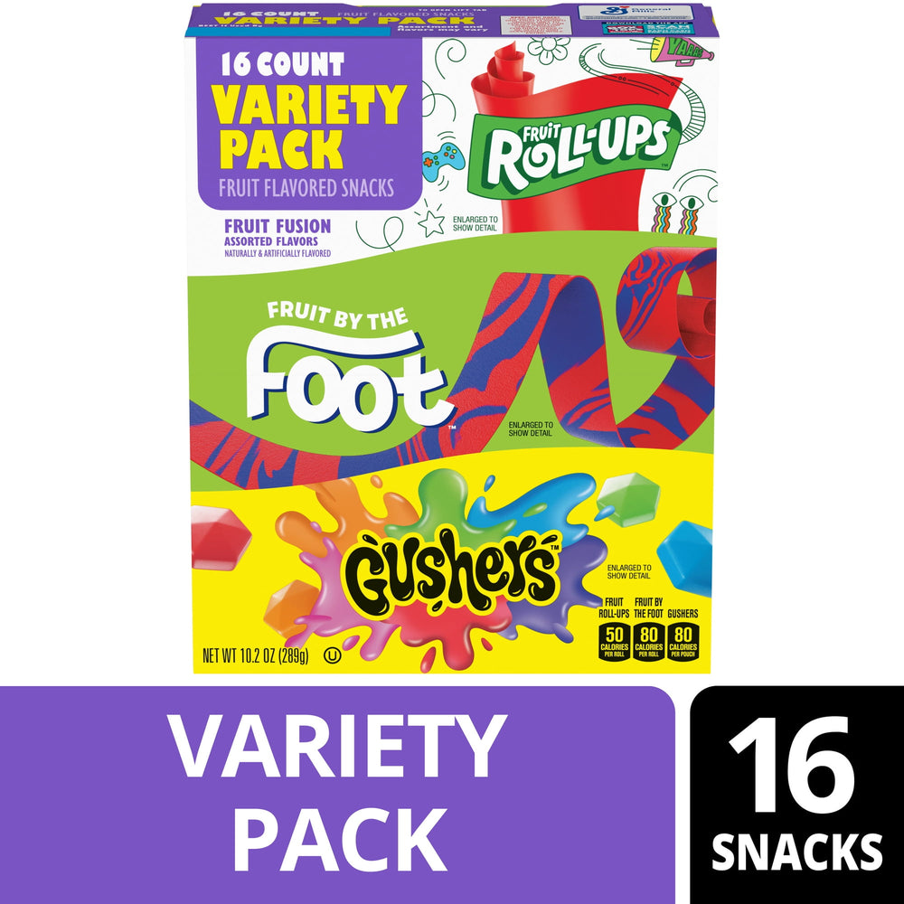 Fruit Roll-Ups, Fruit by the Foot y Gushers · 289 g