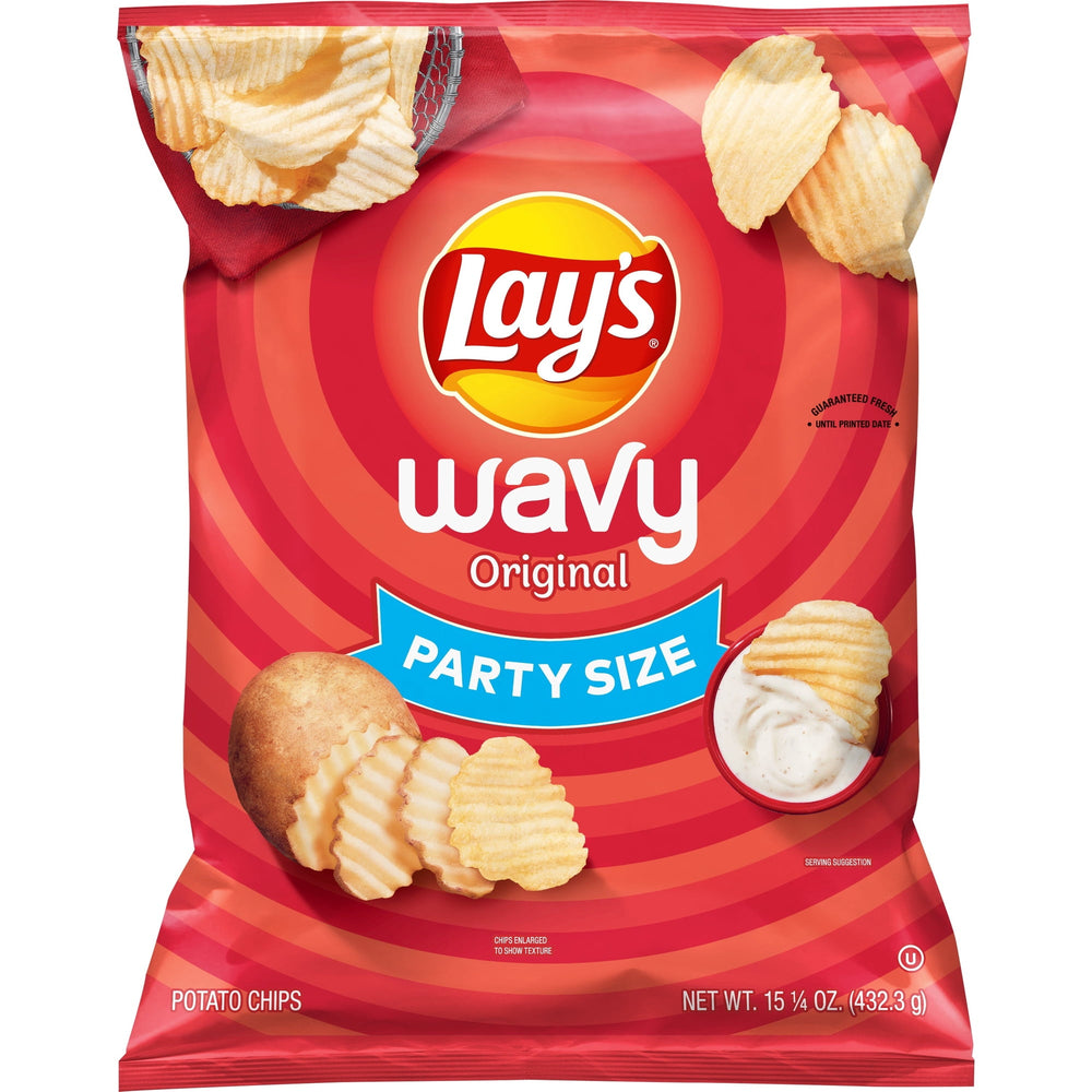 Lay's Wavy Original · Papas · 432 g · tamaño fiesta