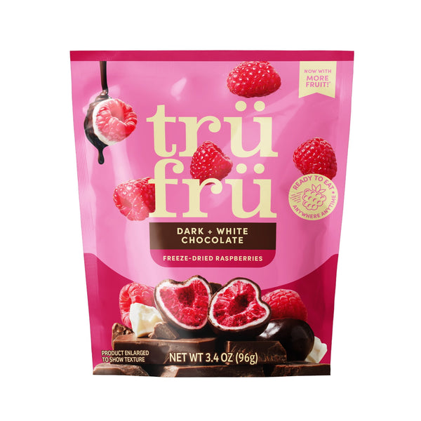 Tru Fru Freeze Dried Raspberries in Dark & White Chocolate · Caramelos · 96 g