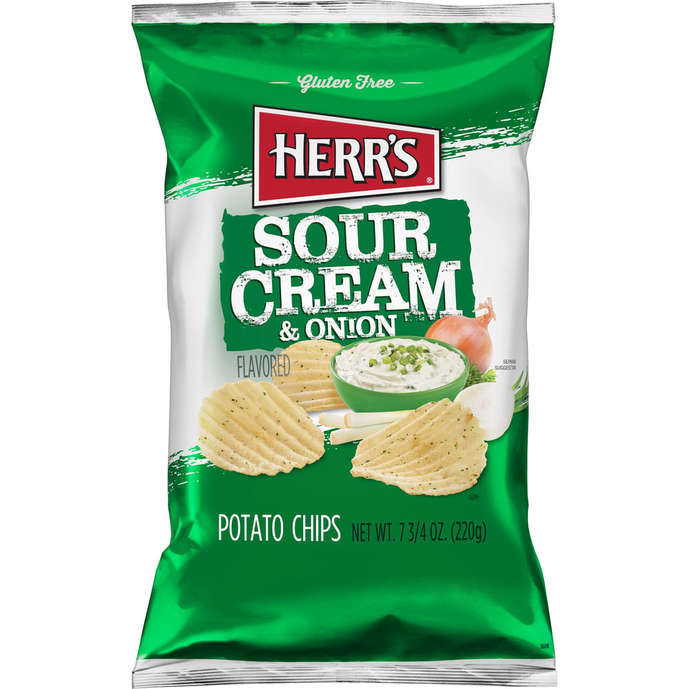 Herr's Sour Cream & Onion · Papas · 220 g