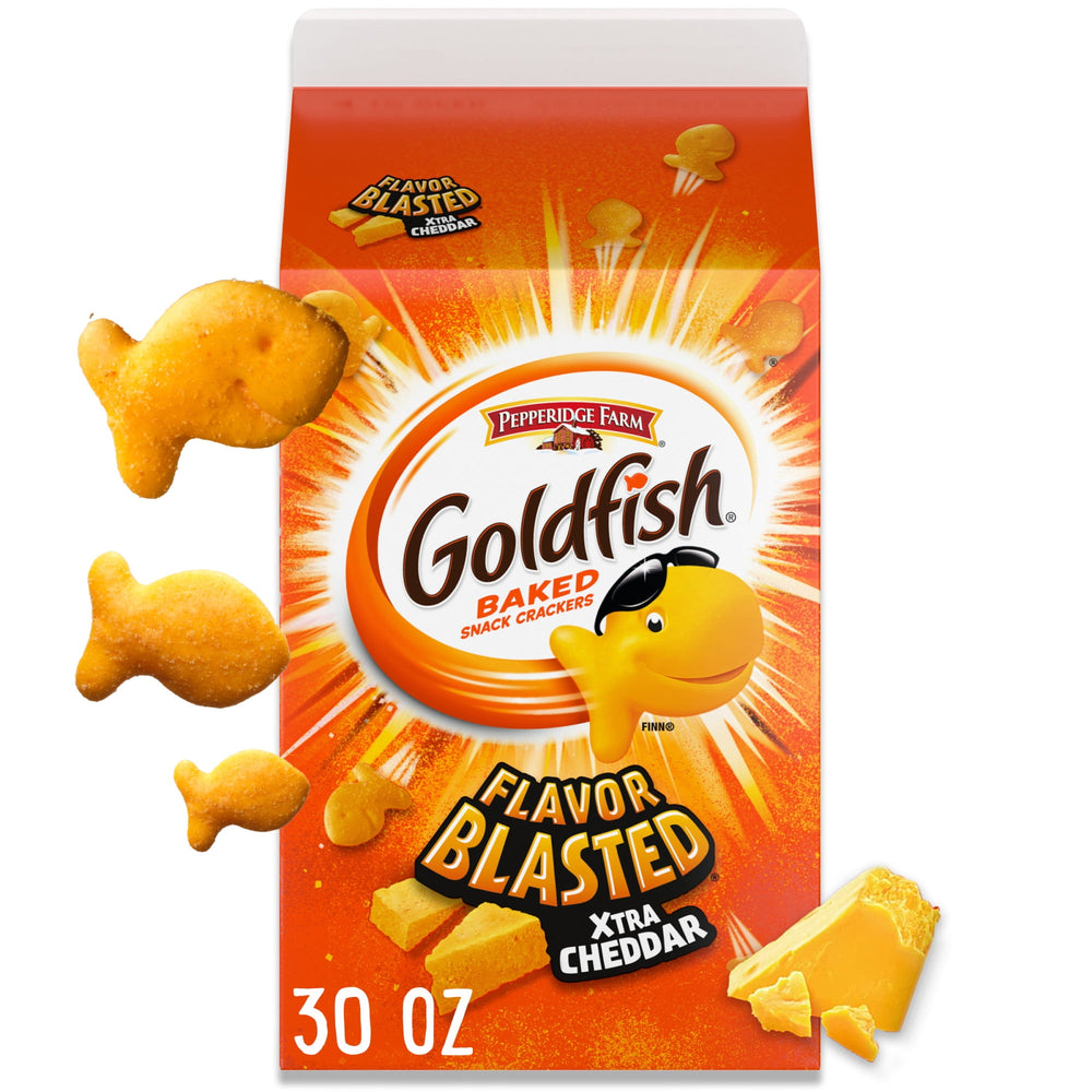 Goldfish Blasted Xtra Cheddar · Galletas saladas · 850 g · caja