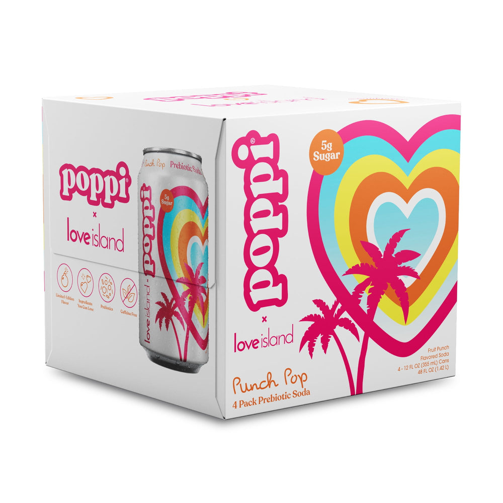 poppi Punch Pop Prebiotic Soda · Refresco · 4 latas de 355 ml