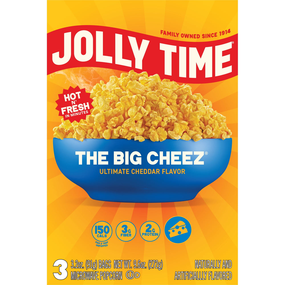 Jolly Time The Big Cheeze Ultimate Cheddar Gluten-Free · Palomitas · 3 pzas de 91 g