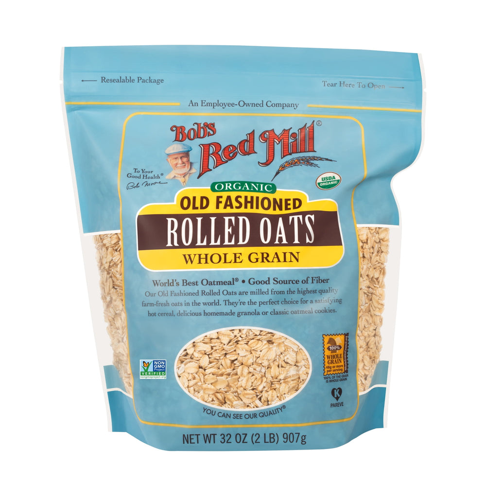 Bob's Red Mill Non-GMO Organic Old Fashioned Rolled Oats · Cereal · 907 g · bolsa