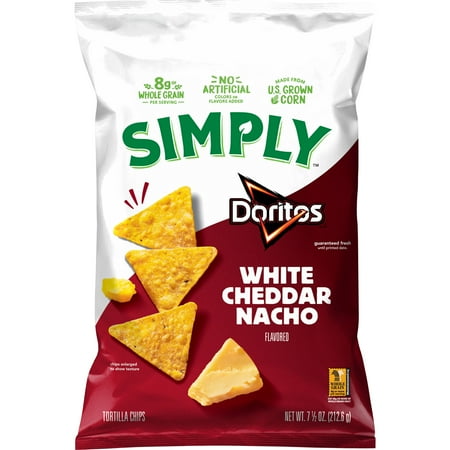 Simply Doritos White Cheddar Nacho · Totopos · 213 g · bolsa