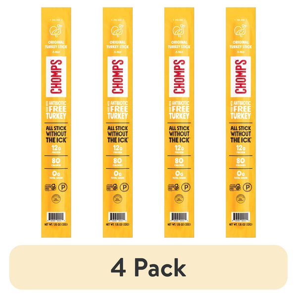 Chomps Original Turkey Meat Stick · Carne seca · 4 pack de 33 g