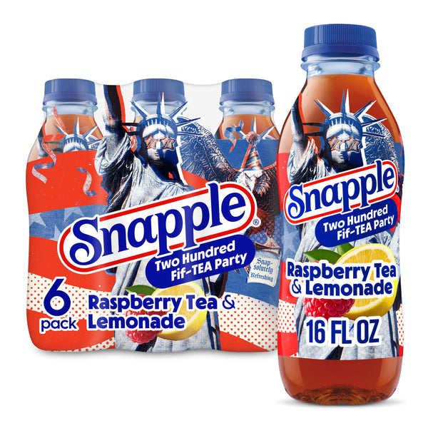 Snapple Raspberry Tea & Lemonade Two Hundred Fif-TEA Party · Té · 6 pzas de 473 ml