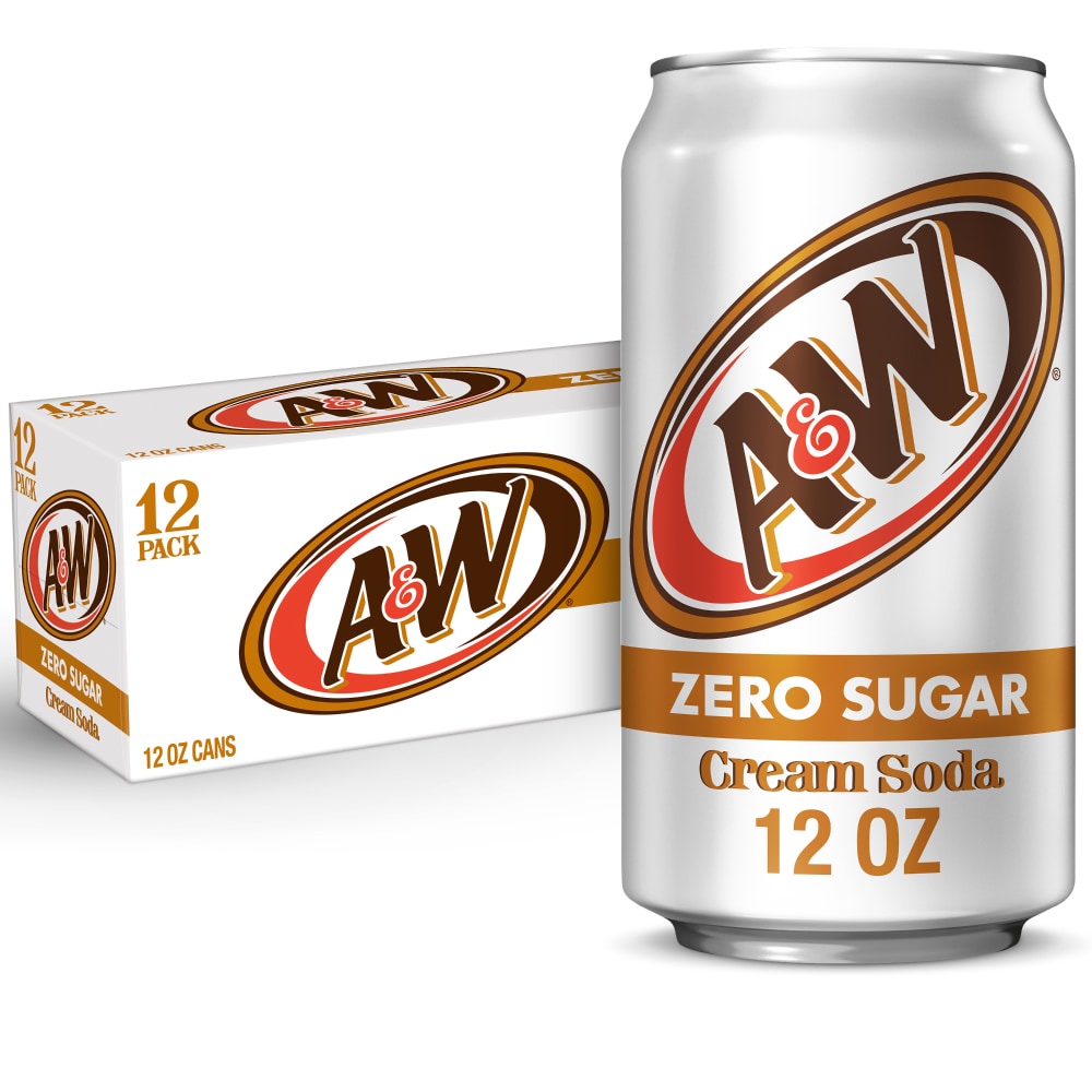 A&W Cream Zero Sugar · Refresco · 12 latas de 355 ml
