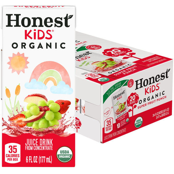 Honest Kids Super Fruit Punch Organic · Bebida · 20 pack de 177 ml