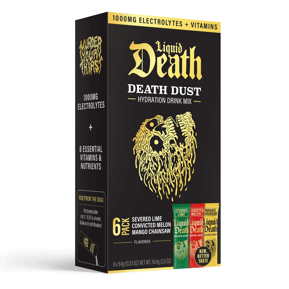 Liquid Death Dust Hydration Variety · Polvo para agua · 6 pack