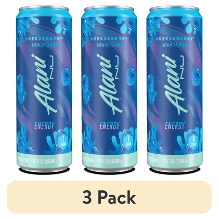 Alani Nu Breezeberry · Bebida energética · 3 latas de 355 ml