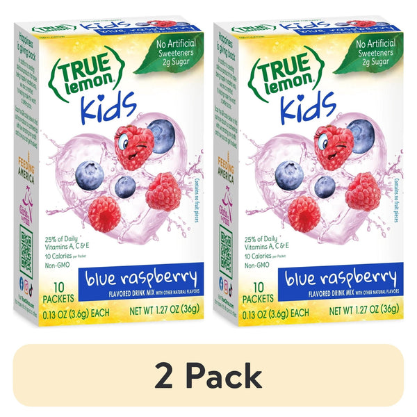 True Lemon Kids Blue Raspberry Low Sugar · Polvo para agua · 2 pack