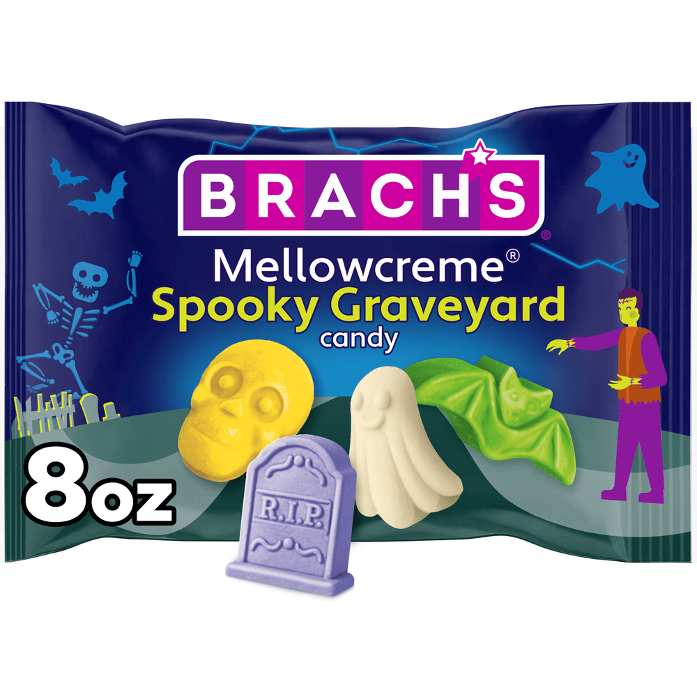 Brach's Mellowcreme Spooky Graveyard Halloween 4 s and 4 · Caramelos · 227 g · bolsa