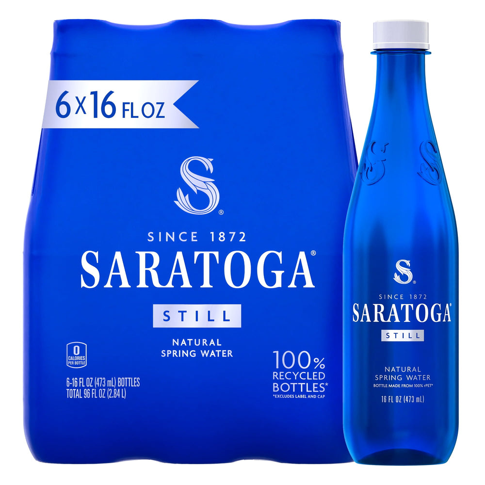Saratoga Still Spring Water · Bebida · 6 botellas de 473 ml