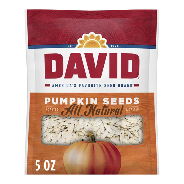 DAVID All Natural Pumpkin Seeds · Nueces · 142 g