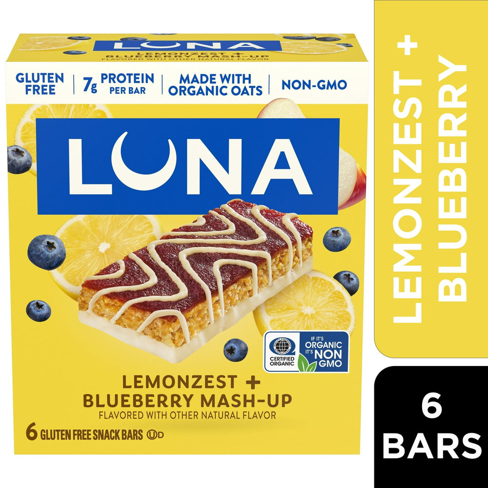 LUNA LemonZest + Blueberry Mother's Day Gift Gluten Free · Barras · 6 pzas