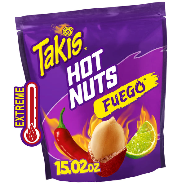 Takis Fuego Hot Nuts · Nueces · 426 g · bolsa