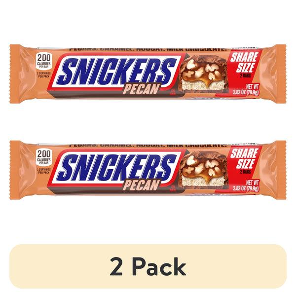 Snickers Pecan Milk Chocolate Bar · Caramelos · 2 pack de 80 g · tamaño para compartir