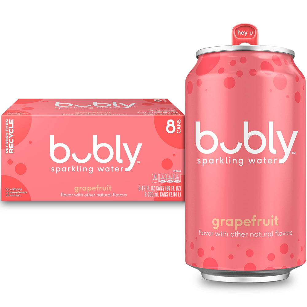 bubly Grapefruit Zero Sugar Zero · Agua mineral · 8 pzas de 355 ml