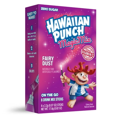 Hawaiian Punch Fairy Dust Powder 8 Sticks Zero Sugar · Polvo para agua · 8 barras