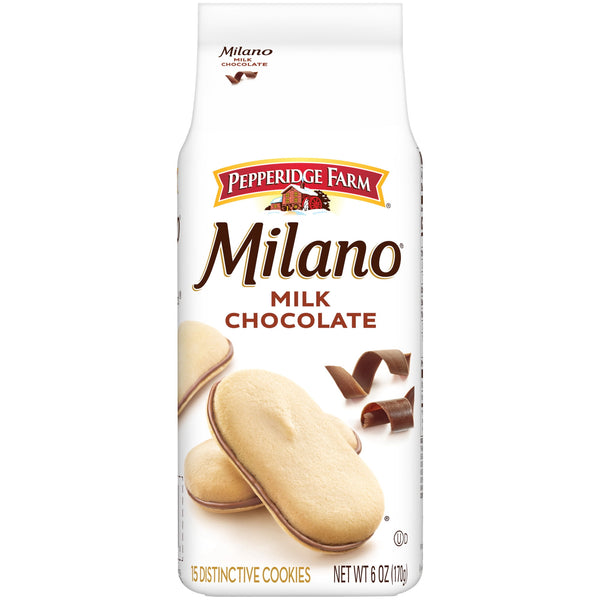 Pepperidge Farm Milano Milk Chocolate · Galletas · 170 g · bolsa