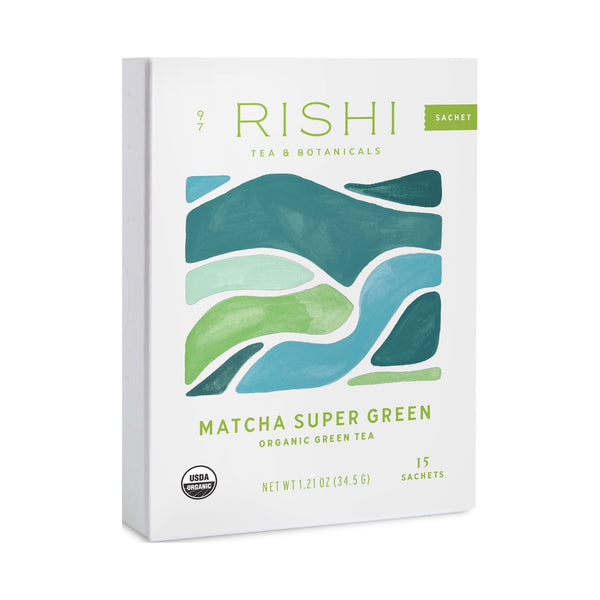 Rishi Tea Organic Matcha Super Green Tea 15 Sachets · Té