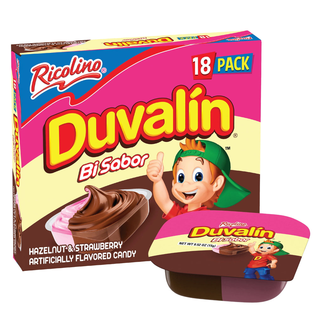 Ricolino Duvalin Hazelnut and Strawberry Spread · Caramelos · 18 pzas de 265 g