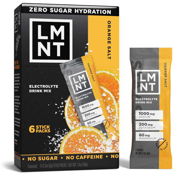 LMNT - Orange Zero Sugar · Polvo para agua · 6 pzas