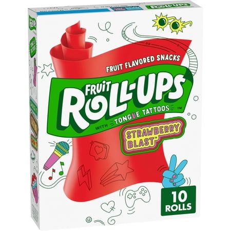 Fruit Roll-Ups Fruit Strawberry Blast ( · Gomitas · 10 pzas