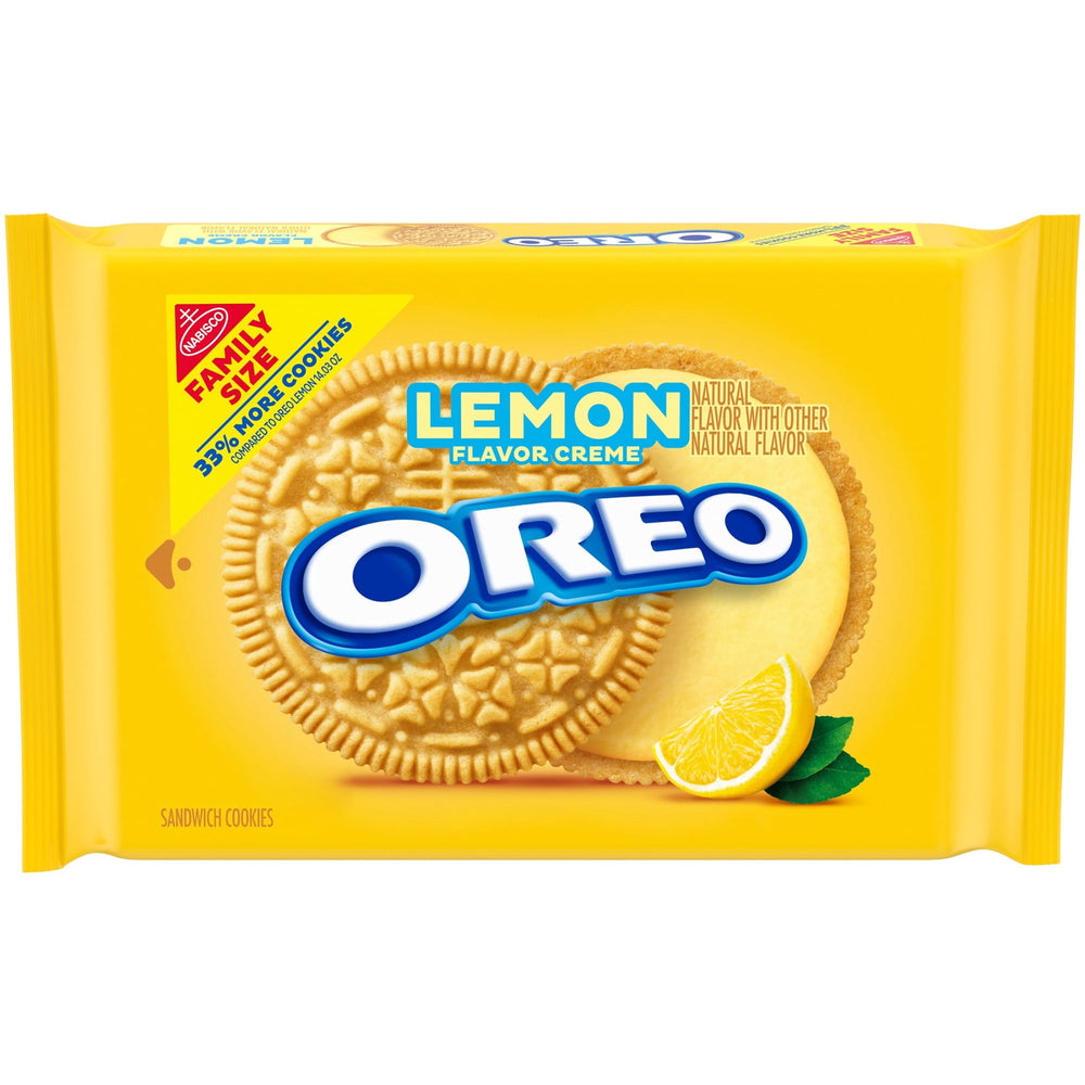 OREO Lemon Creme · Galletas · 530 g · tamaño familiar