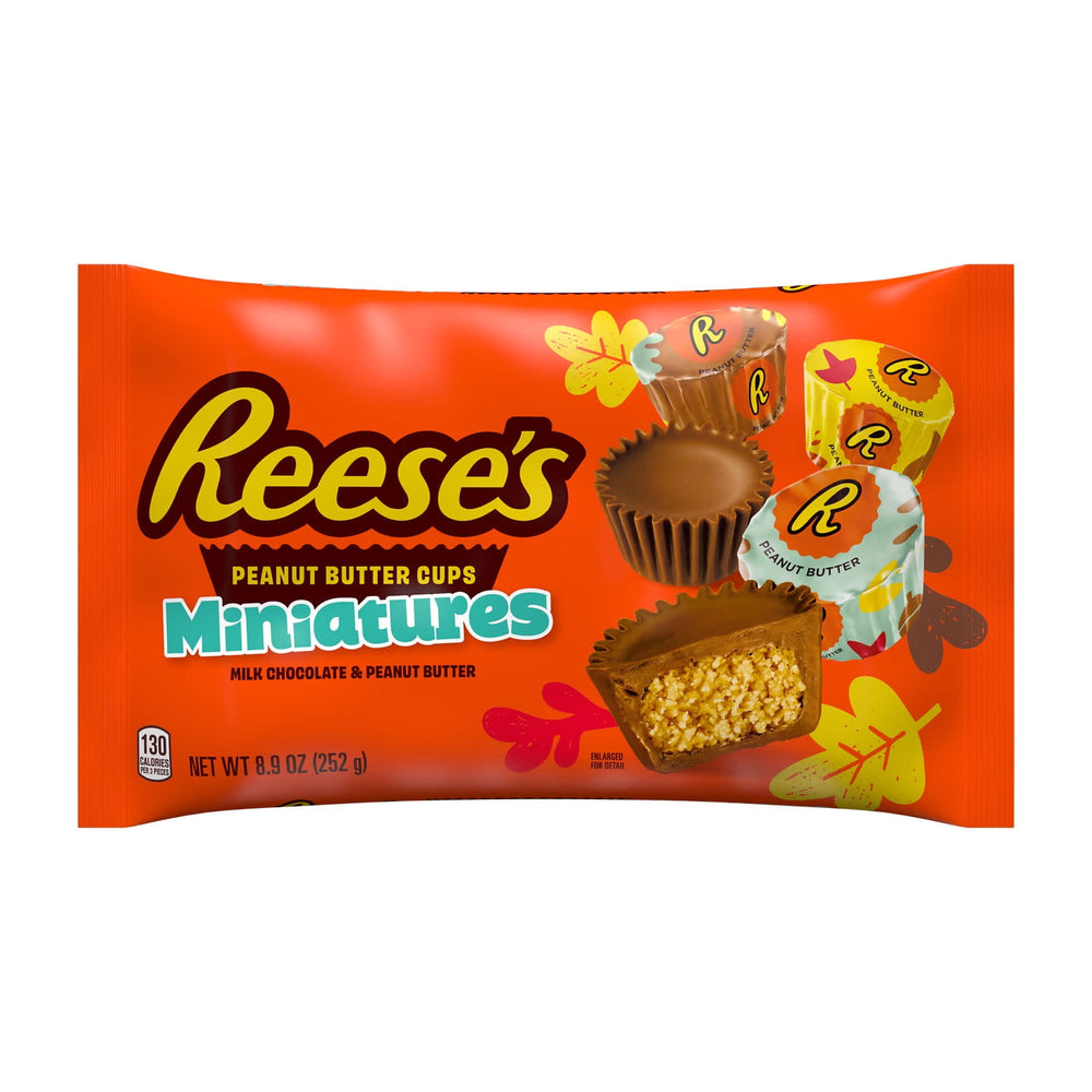 Reese's Miniatures Milk Chocolate Peanut Butter Cups Fall · Caramelos · 252 g · bolsa