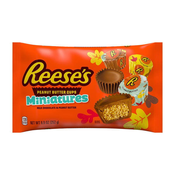 Reese's Miniatures Milk Chocolate Peanut Butter Cups Fall · Caramelos · 252 g · bolsa
