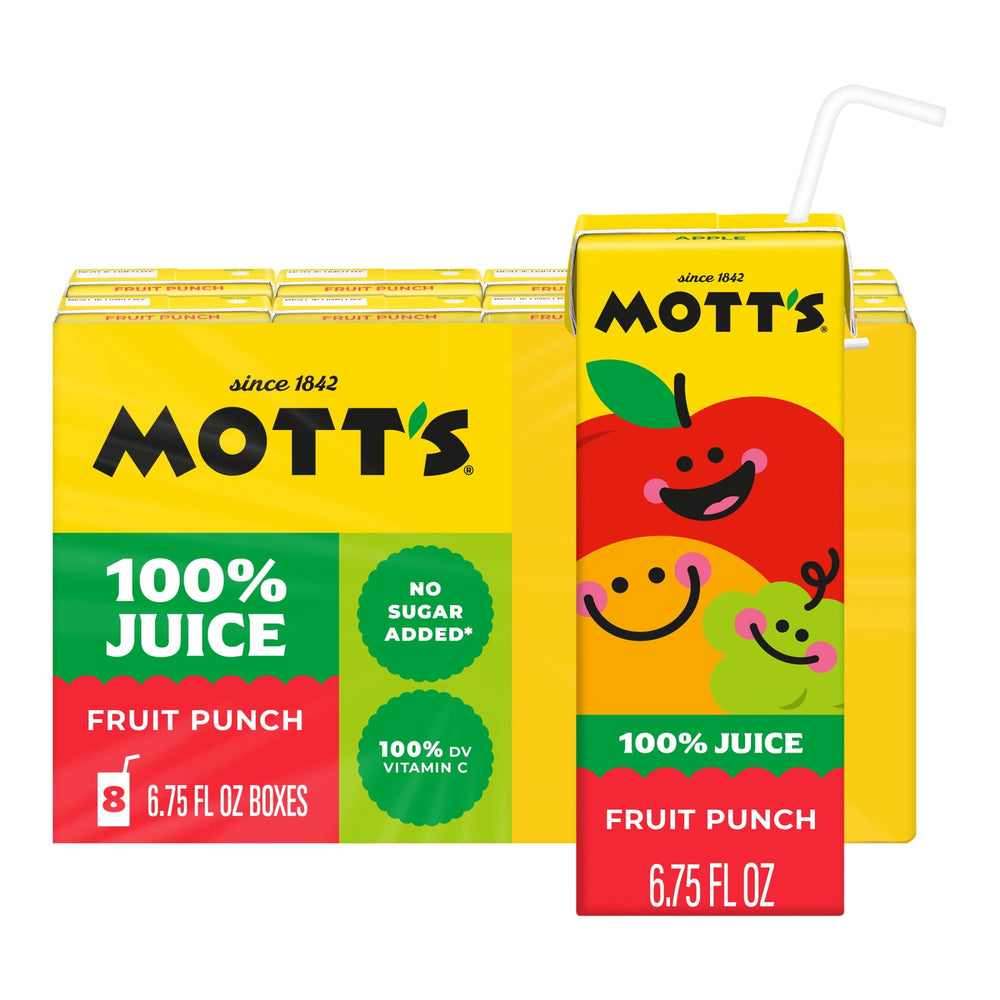 Mott's 100% Juice Fruit Punch Juice · Bebida · 8 pzas de 200 ml
