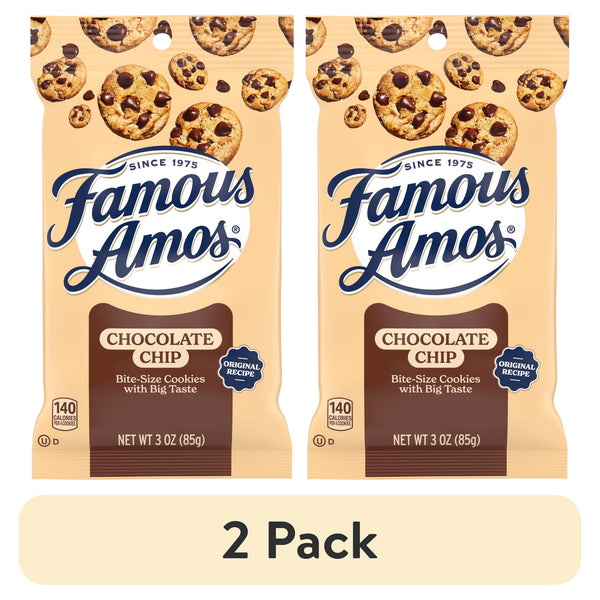 Famous Amos Classic Bite-Size Chocolate Chip · Galletas · 2 pack de 85 g