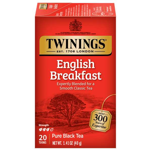 Twinings of London English Breakfast · Té · 20 pzas de 40 g