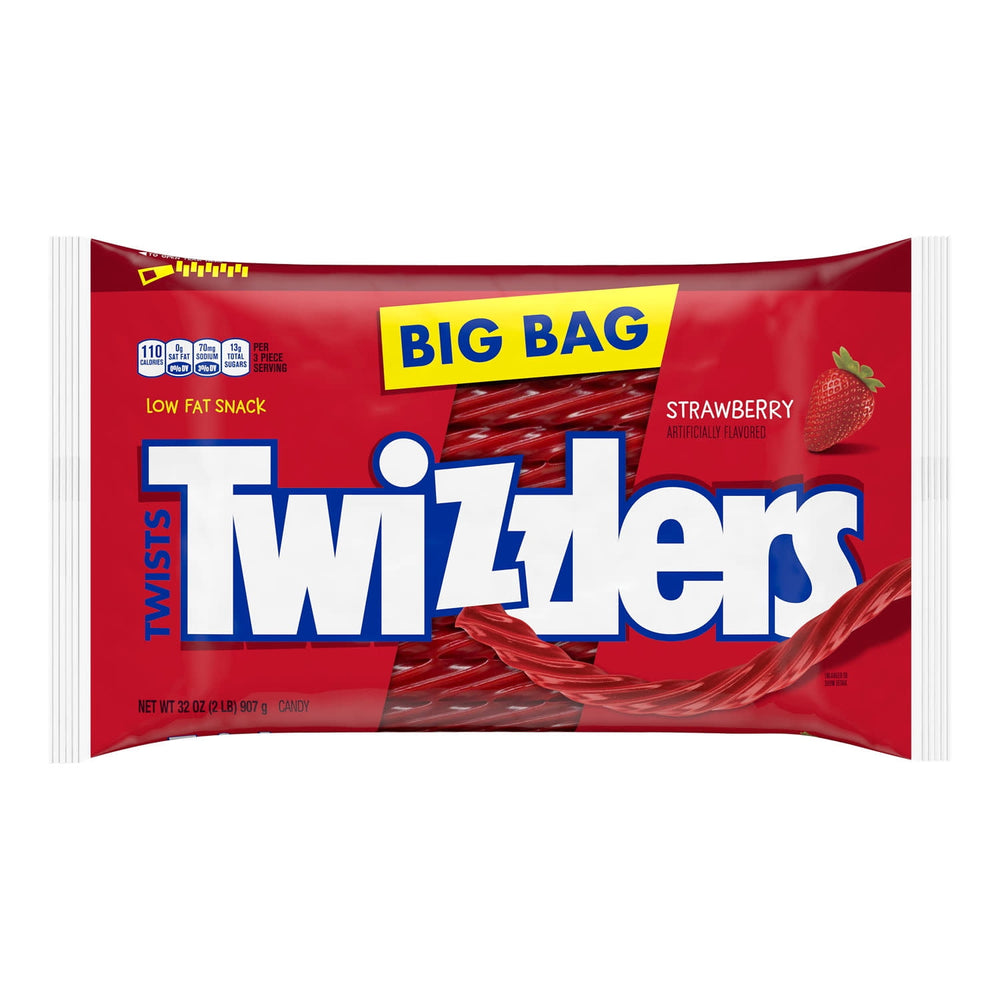 Twizzlers Twists Strawberry Licorice Style Big · Gomitas · 907 g · bolsa