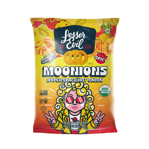 LesserEvil Moonions Hyperspace Hot Onion · Frituras · 170 g