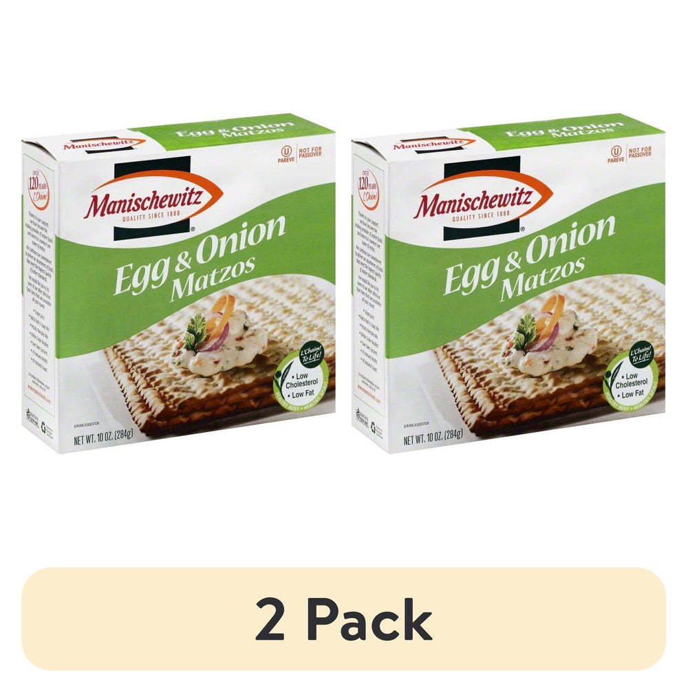 Manischewitz Egg & Onion Matzos · Galletas saladas · 2 pack de 283 g