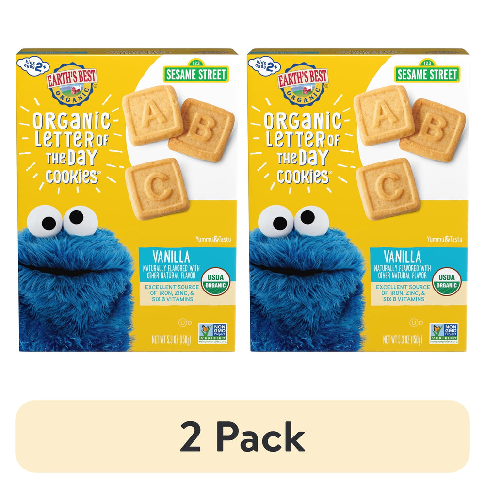 Earth's Best Organic Letter of the Day Toddler Vanilla · Galletas · 2 pack de 150 g