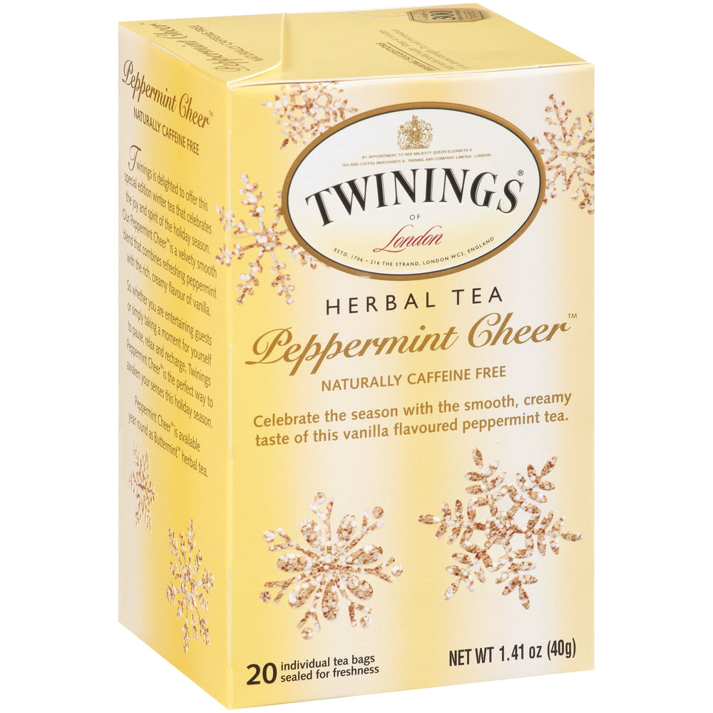 Twinings Peppermint Cheer Herbal Tea Caffeine-Free · Té · 20 pzas