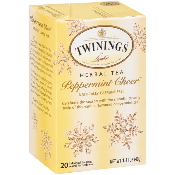 Twinings Peppermint Cheer Herbal Tea Caffeine-Free · Té · 20 pzas