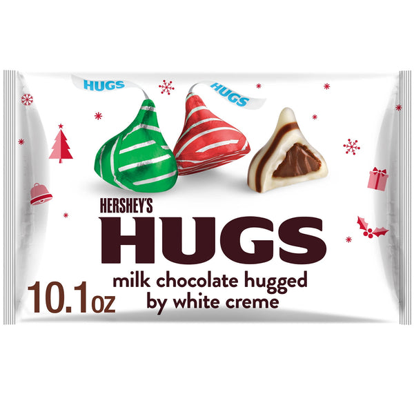 Hershey's Hugs Milk Chocolate and White Creme Christmas · Caramelos · 286 g · bolsa