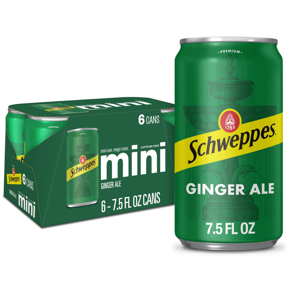 Schweppes Ginger Ale Caffeine Free · Refresco · 6 latas de 222 ml
