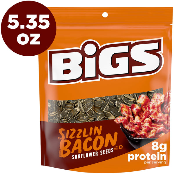 BIGS Sunflower Seeds Sizzlin' Bacon · Nueces · 152 g