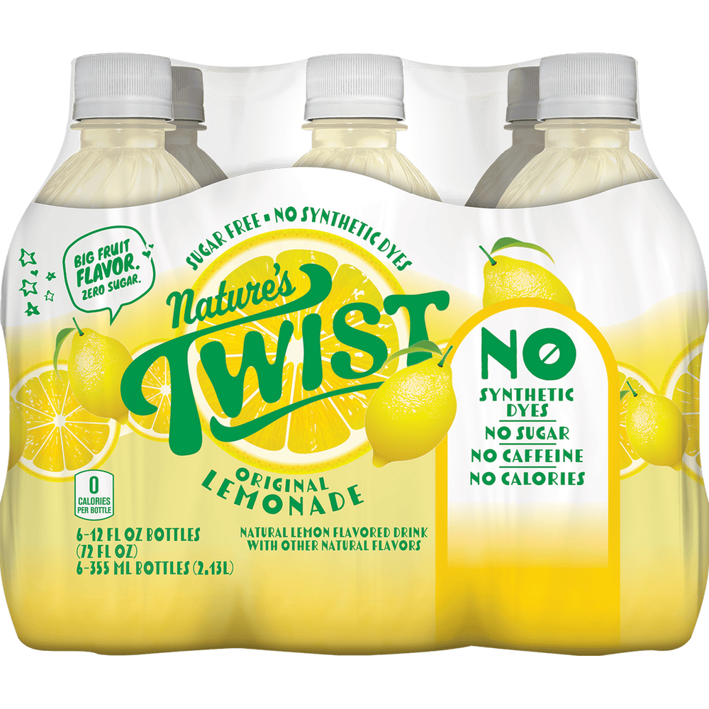 Nature's Twist Lemonade Sugar Free · Bebida · 6 botellas de 340 g